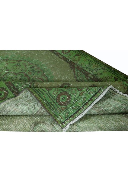 150 x 273 cm Çağdaş Yeşil Halı, El Düğümlü Mutfak Halısı, El Yapımı Halı modelleri