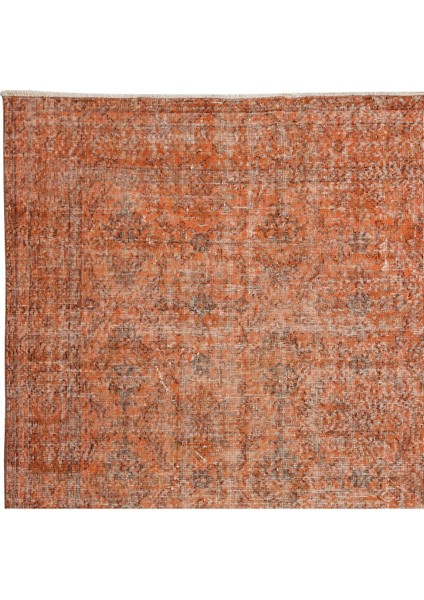 174 x 288 cm Modern El Yapımı Halı, El Dokuma Halı, Turuncu Tonlarda Yenilenmiş Halı fırsatları