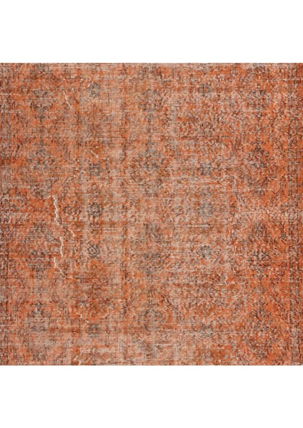 174 x 288 cm Modern El Yapımı Halı, El Dokuma Halı, Turuncu Tonlarda Yenilenmiş Halı indirimleri