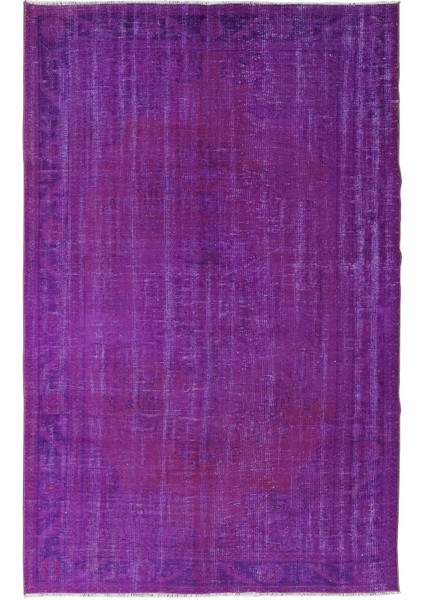 178 x 278 cm Modern Ev Dekoru Halı, El Dokuma Halı, Yenilenmiş Mor Halı, Türkiye'den El Yapımı Halı