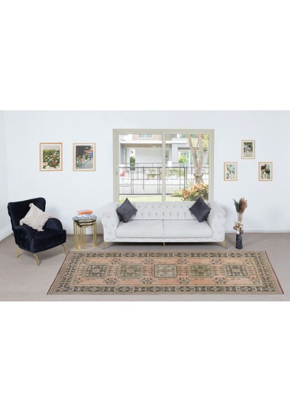 136 x 336 cm Koridor Dekoru Için El Düğümlü Yolluk Halısı, Eski Anadolu Koridor Halısı fiyatları