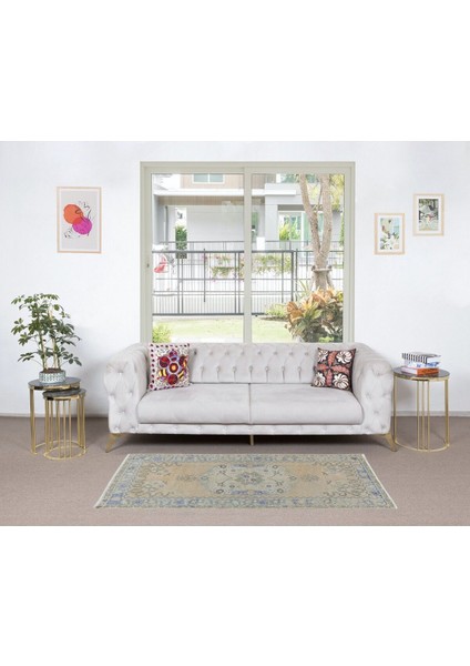 96 x 196 cm Yumuşak Renkli El Düğümlü Türk Halısı, 20. Yüzyıl Ortası Halı fiyatları
