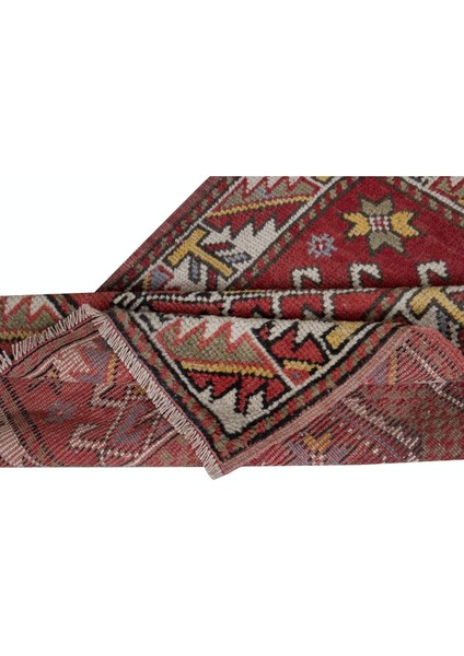 73 x 96 cm El Yapımı Geometrik Madalyon Tasarım Halı, Küçük Eski Türk Kırmızı Halı modelleri