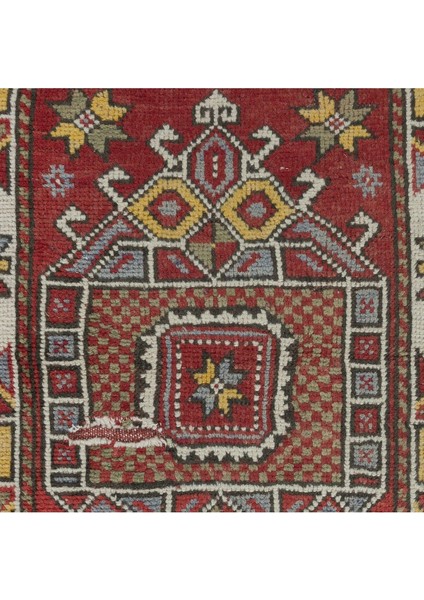 73 x 96 cm El Yapımı Geometrik Madalyon Tasarım Halı, Küçük Eski Türk Kırmızı Halı indirimleri