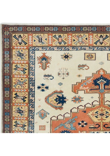 237 x 280 cm Geleneksel Türk Halısı, Madalyonlu Eski El Yapımı Halı, Yün fırsatları