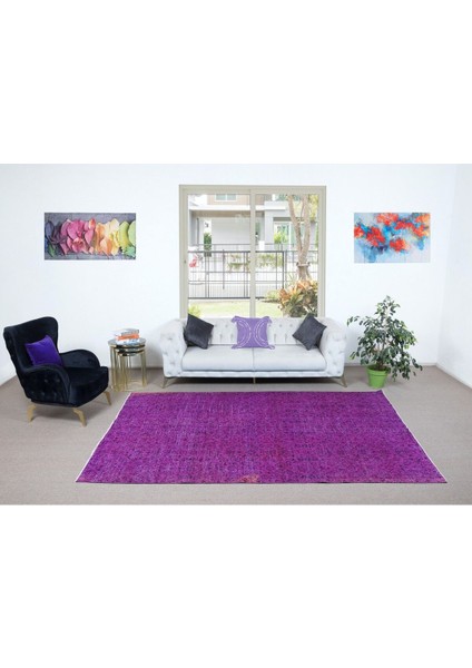 205 x 306 cm El Yapımı Mor Halı, El Dokuması Eski Halı, Modern Türk Halısı fiyatları