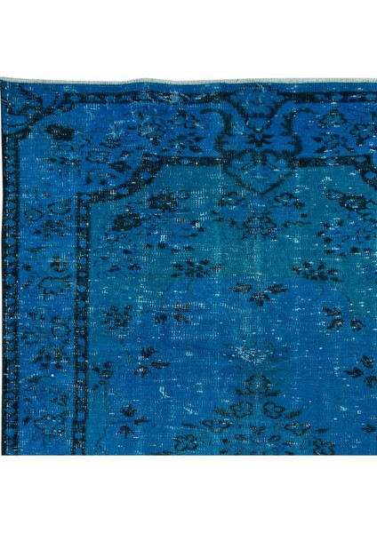 159 x 278 cm El Yapımı Türk Halısı, Mavi El Dokuması Halı, Modern Yünlü Halı fırsatları