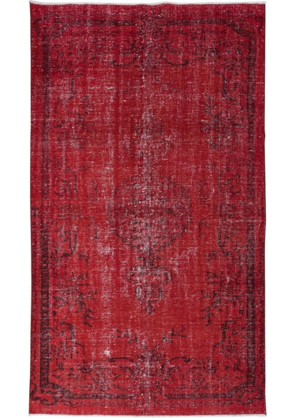 165 x 280 cm , El Dokuması Kırmızı Halı, Oturma Odası ve Çalışma Odası Için Modern Halı