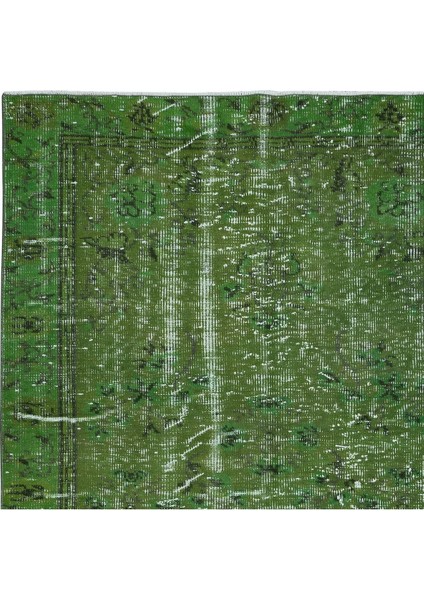 163 x 266 cm El Yapımı Türk Halısı, Yeşil El Dokuması Halı, Modern Yünlü Halı fırsatları