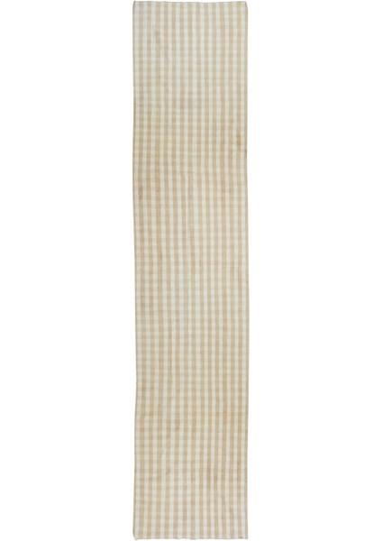 105 x 475 cm Eski Damalı Anadolu Uzun Yolluk Koridor Kilimi, El Yapımı Koridor Halısı