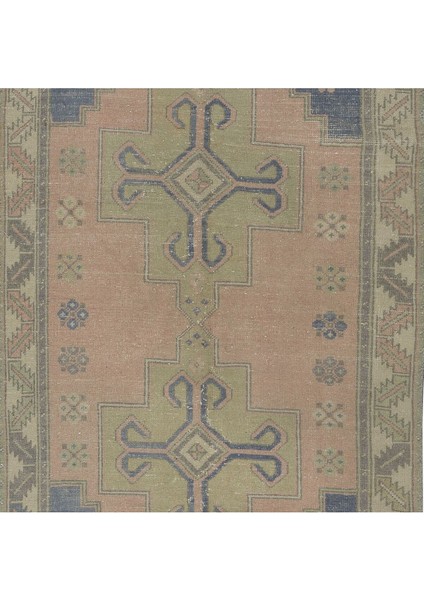 134 x 270 cm Madalyonlu Geleneksel Halı, Yaklaşık 1960'LARDAN, El Yapımı Türk Köy Halısı indirimleri