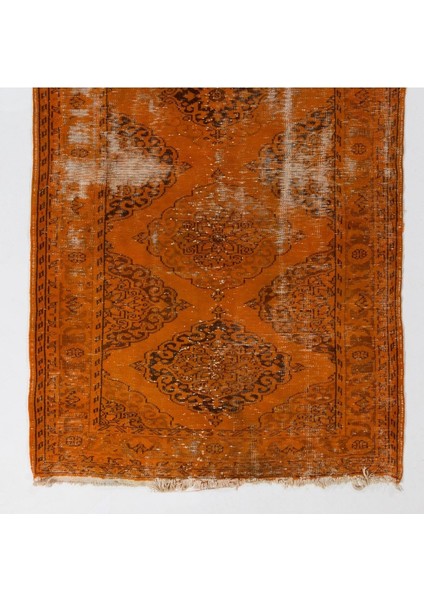 (150 x 305 cm ) El Dokuması Turuncu Renkli Yolluk Halı, Modern Yolluk Halı modelleri