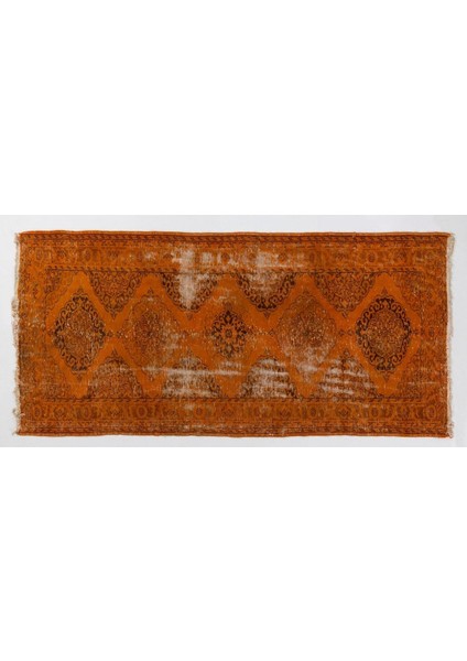 (150 x 305 cm ) El Dokuması Turuncu Renkli Yolluk Halı, Modern Yolluk Halı indirimleri