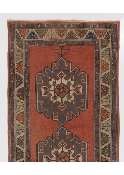 145 x 358 cm Eski Yaşlı El Düğümlü Orta Anadolu Yolluk Halı, Antre Hol Halı, Koridor Halısı fiyatları