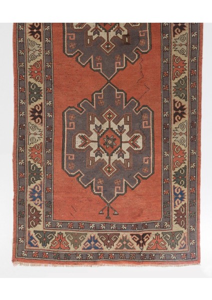 145 x 358 cm Eski Yaşlı El Düğümlü Orta Anadolu Yolluk Halı, Antre Hol Halı, Koridor Halısı modelleri