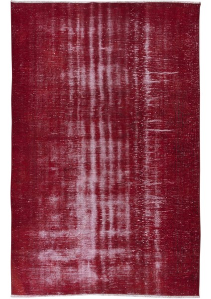 180 x 278 cm , El Düğümlü Kırmızı Halı, Modern El Dokuması Yün ve Pamuktan Yapılmış Alan Halısı