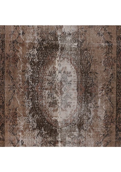 182 x 296 cm Kahverengi Salon Halısı, El Dokuması Yünlü Türk Halısı, Pamuklu Alan Halısı indirimleri