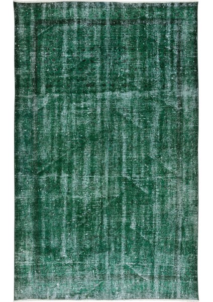 145 x 232 cm El Dokuması Yeniden Boyanmış Eski Türk Halısı, Modern Yeşil El Yapımı Yünlü Halı fiyatları