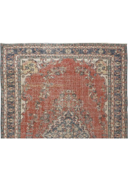 207 x 305 cm Oturma Odası Dekoru Için Eski El Yapımı Halısı, Ev Dekoru Halı, Yün ve Pamuktan Yapıldı
