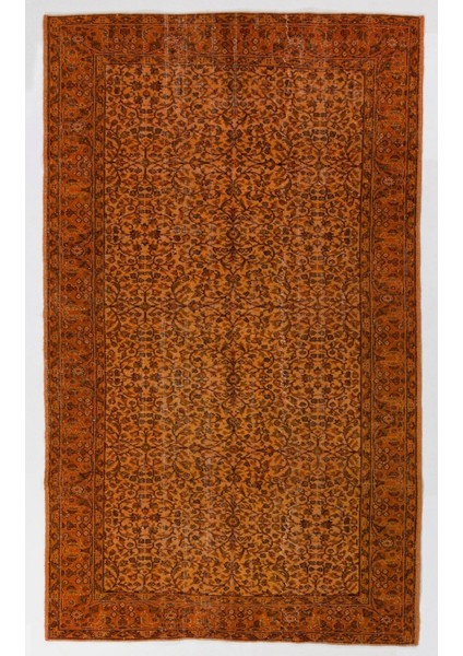 ( 174 x 287 cm ) Turuncu Renkli El Dokuma Anadolu Halısı, Modern Halı