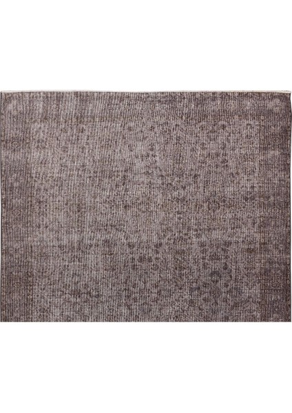 203 x 310 cm El Dokuması Yeniden Boyanmış Eski Türk Halısı, Modern Gri El Yapımı Yünlü Halı fırsatları