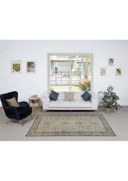 170 x 267 cm Kır Evleri Için Bej Eski El Yapımı Anadolu Uşak Halısı fiyatları