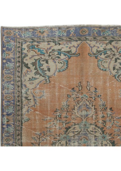 162 x 274 cm Madalyonlu Geleneksel Eski Türk Halısı, El Yapımı Köy Halısı fırsatları