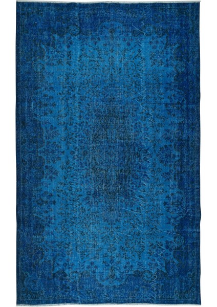 172 x 275 cm El Dokuması Halı, Mavi Modern Halı, El Yapımı Yünlü Halı