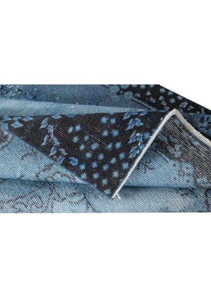 111 x 211 cm Mavi Salon Halısı, El Dokuması Yünlü Türk Halısı, Pamuklu Alan Halısı modelleri