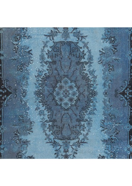 111 x 211 cm Mavi Salon Halısı, El Dokuması Yünlü Türk Halısı, Pamuklu Alan Halısı indirimleri