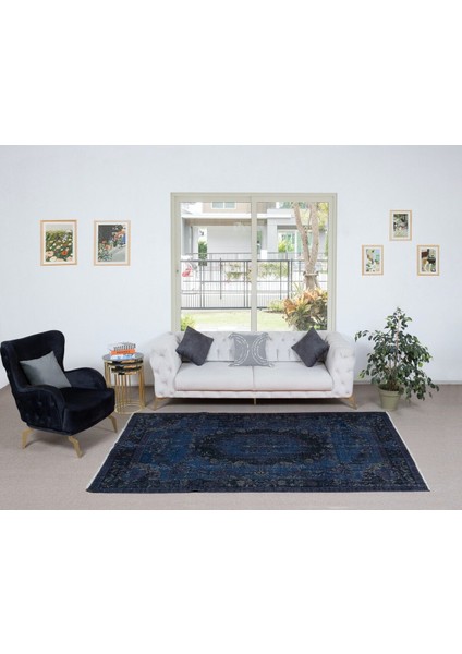 172 x 308 cm Mavi El Dokuması Halı, French Aubusson Halı, Lacivert Alan Halısı fiyatları