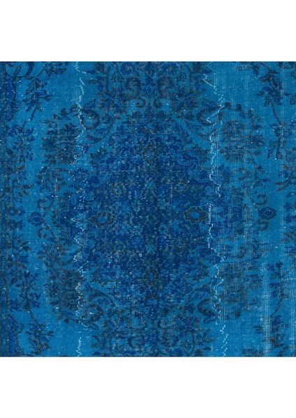 167 x 286 cm Çağdaş El Yapımı Mavi Renkli Türk Halısı, El Yapımı Alan Halısı