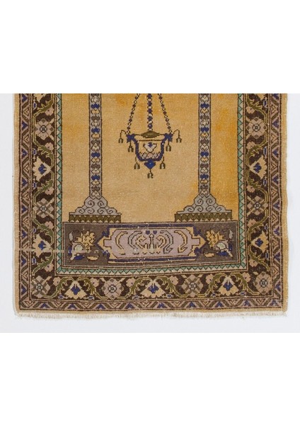 99 x 163 cm El Yapımı Eski Halı Seccade, El Düğümlü Namaz Seccadesi modelleri