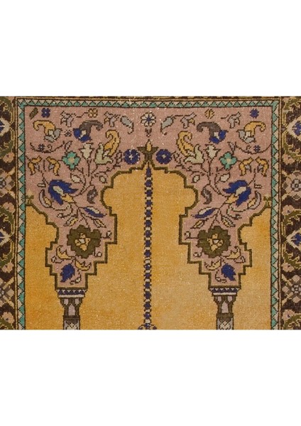 99 x 163 cm El Yapımı Eski Halı Seccade, El Düğümlü Namaz Seccadesi fırsatları