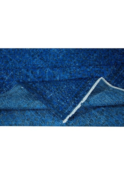 208 x 305 cm Ev Dekoru Halı, El Dokuması Mavi Tonlarda Modern Halı, Oturma Odası Dekoru Halı modelleri