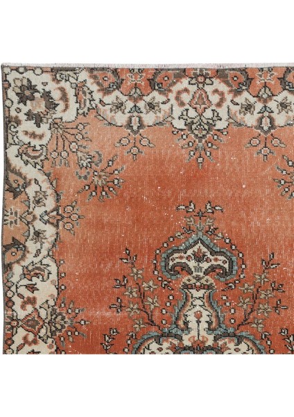 115 x 200 cm Kırmızı ve Bej Madalyonlu Geleneksel Eski El Yapımı Türkiye'de Yapılmış Küçük Halı fırsatları