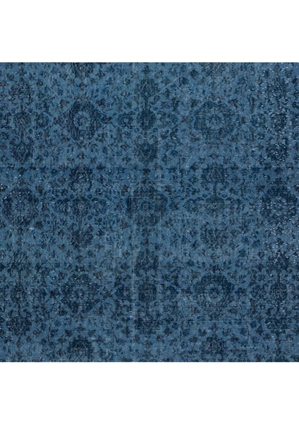 195 x 323 cm Eski El Yapımı Türk Işi Halı, El Dokuma Mavi Halı indirimleri