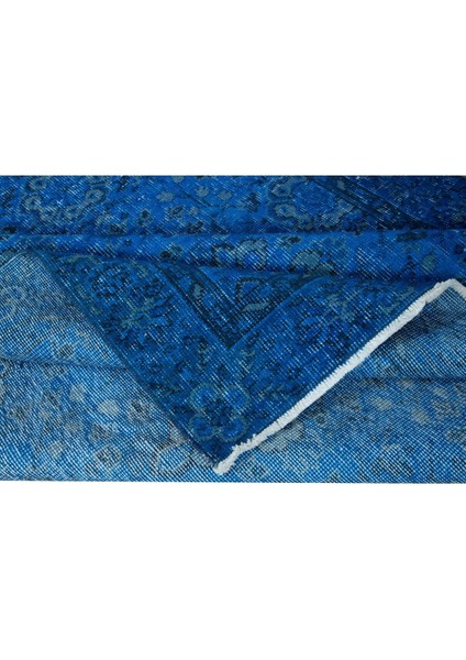150 x 249 cm Modern Ev ve Ofis Dekoru Için Mavi Halı, El Yapımı Anadolu Halı