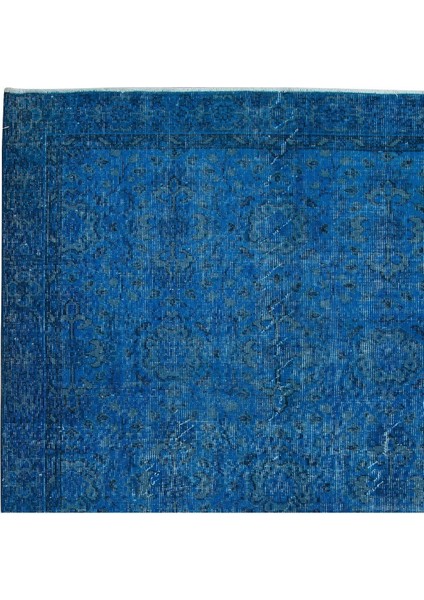 150 x 249 cm Modern Ev ve Ofis Dekoru Için Mavi Halı, El Yapımı Anadolu Halı