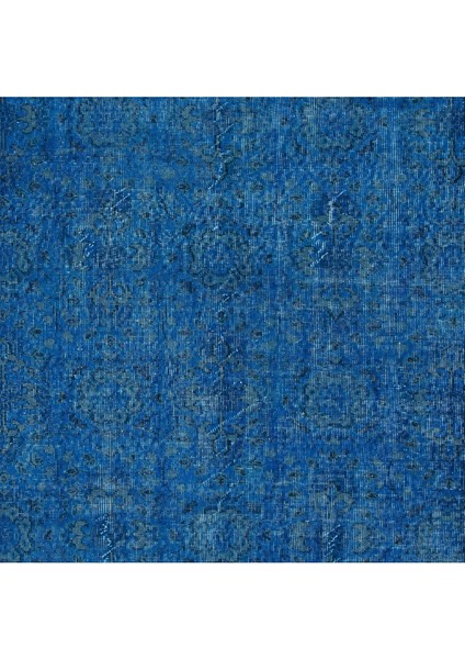 150 x 249 cm Modern Ev ve Ofis Dekoru Için Mavi Halı, El Yapımı Anadolu Halı