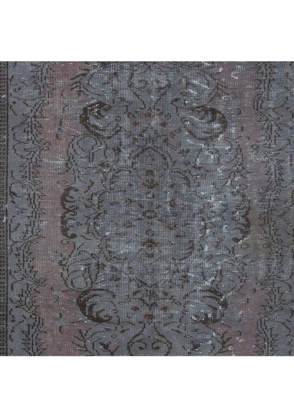 184 x 287 cm Gri Salon Halısı, El Dokuması Yünlü Türk Halısı, Pamuklu Alan Halısı