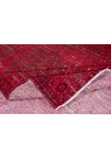 183 x 270 cm , Eski El Yapımı Türk Işi Halı, Modern El Dokuma Kırmızı Halı modelleri