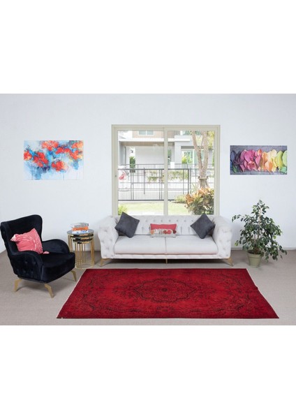 168 x 275 cm , Kırmızı Salon Halısı, El Dokuması Yünlü Türk Halısı, Pamuklu Alan Halısı fiyatları