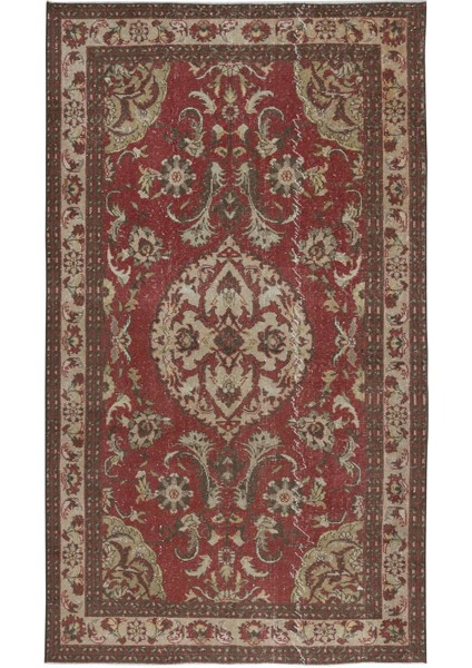 159 x 272 cm Oturma Odası Dekoru Için Eski Türk Köy Halısı, El Yapımı Oda Boyutunda Yünlü Halı