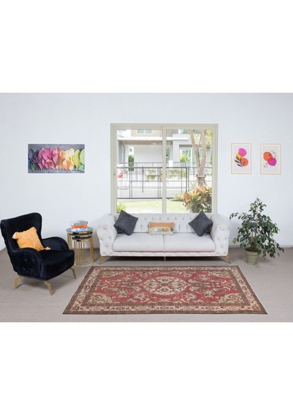 159 x 272 cm Oturma Odası Dekoru Için Eski Türk Köy Halısı, El Yapımı Oda Boyutunda Yünlü Halı fiyatları