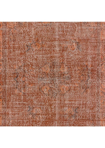 150 x 260 cm El Yapımı Turuncu Halı, El Dokuması Eski Halı, Yenilenmiş Türk Halısı indirimleri