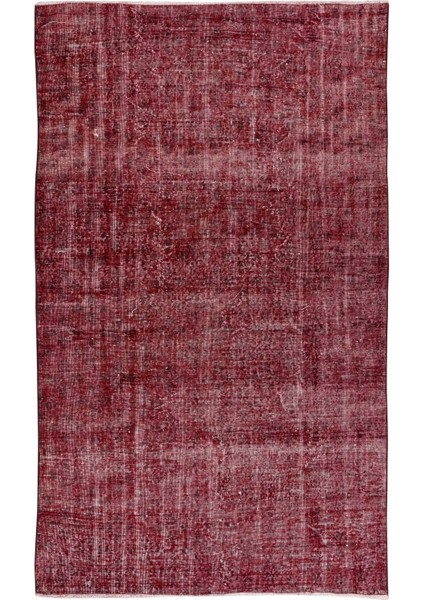 175 x 280 cm El Dokuması Yeniden Boyanmış Eski Türk Halısı, Modern Kırmızı El Yapımı Yünlü Halı fiyatları