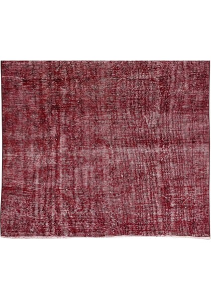 175 x 280 cm El Dokuması Yeniden Boyanmış Eski Türk Halısı, Modern Kırmızı El Yapımı Yünlü Halı indirimleri