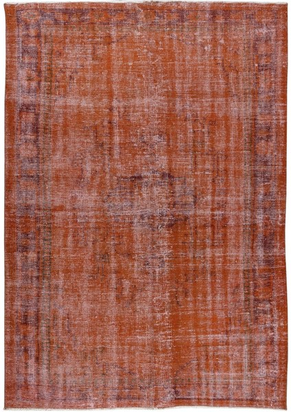 178 x 255 cm El Dokuması Otantik Eski Anadolu Halısı, Modern Turuncu El Yapımı Yünlü Halı fiyatları