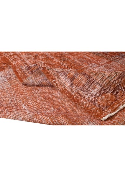 178 x 255 cm El Dokuması Otantik Eski Anadolu Halısı, Modern Turuncu El Yapımı Yünlü Halı modelleri